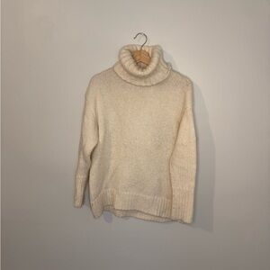 American Eagle Outfitters Cream Turtleneck Sweater